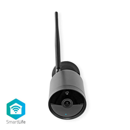 SmartLife Camera voor Buiten | ﻿Wi-Fi | Full HD 1080p | IP65 | Cloud Opslag (optioneel) / microSD (niet inbegrepen) | 12 V DC | Met bewegingssensor | Nachtzicht | Android™ / IOS | Zwart